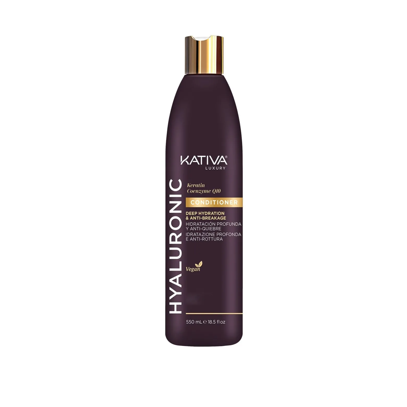 Kativa Luxury Hyaluronic Keratin Coenzyme Q10 Conditioner 550ml (18.5floz)