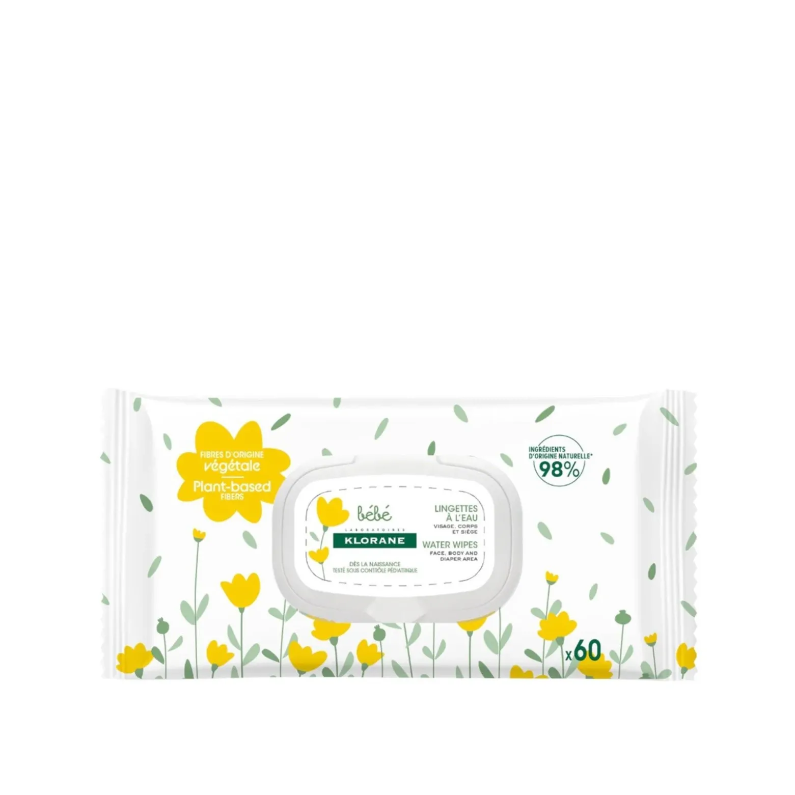 Klorane Baby Water Wipes x60