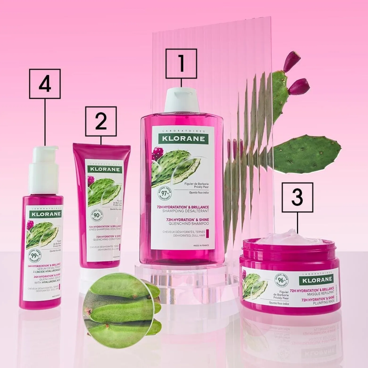 Klorane 72h Hydration & Shine Quenching Shampoo Prickly Pear 400ml (13.5floz)
