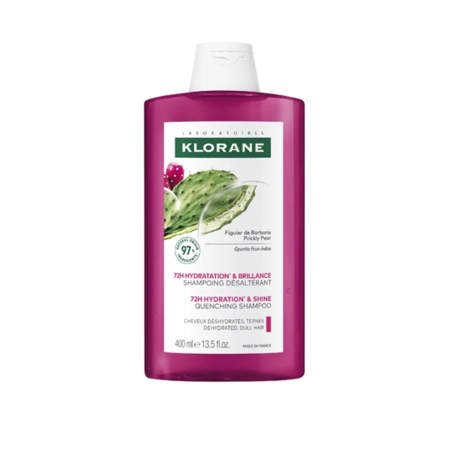Klorane 72h Hydration & Shine Quenching Shampoo Prickly Pear 400ml (13.5floz)