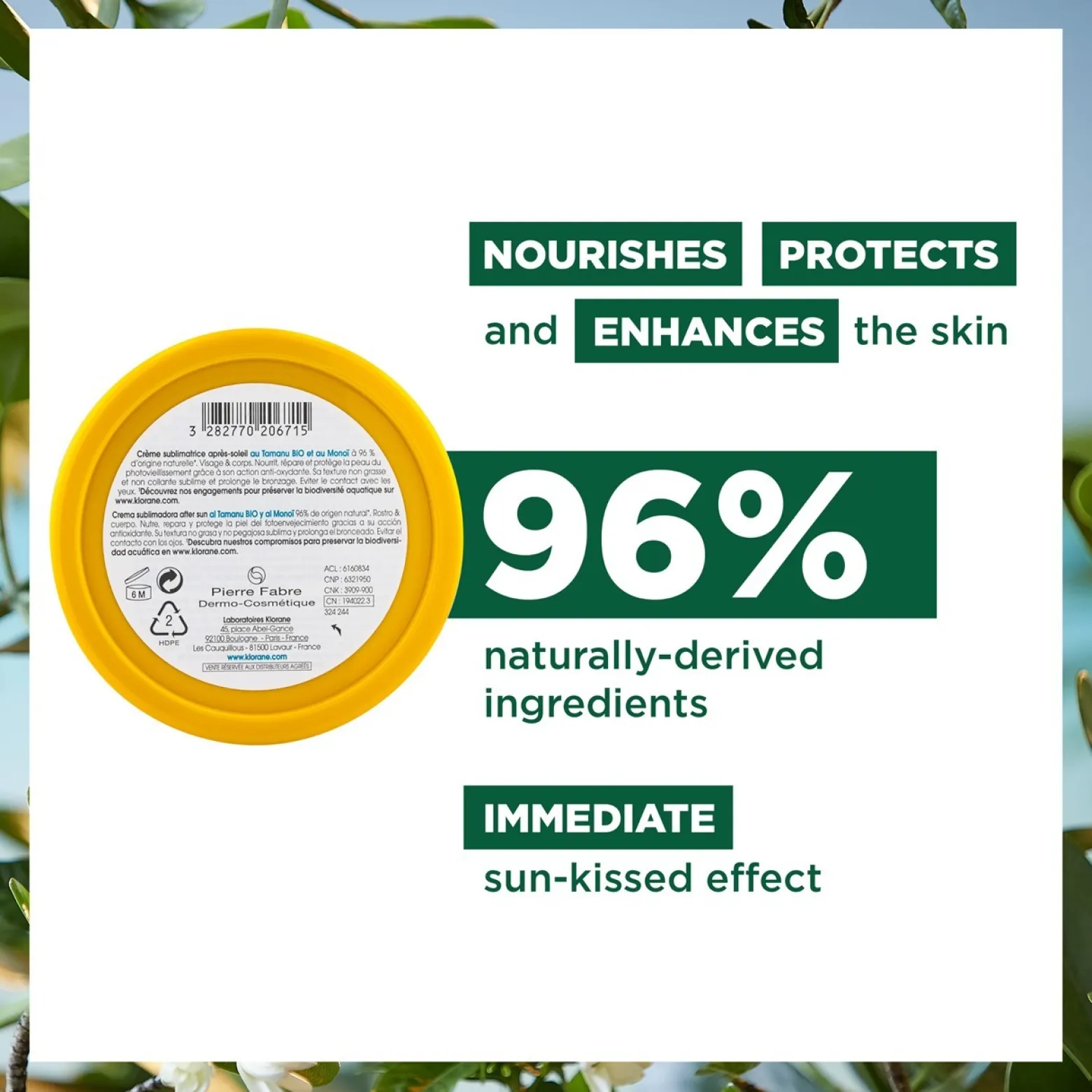Klorane Polysianes Sublime After-Sun Cream 200ml (6.76floz)