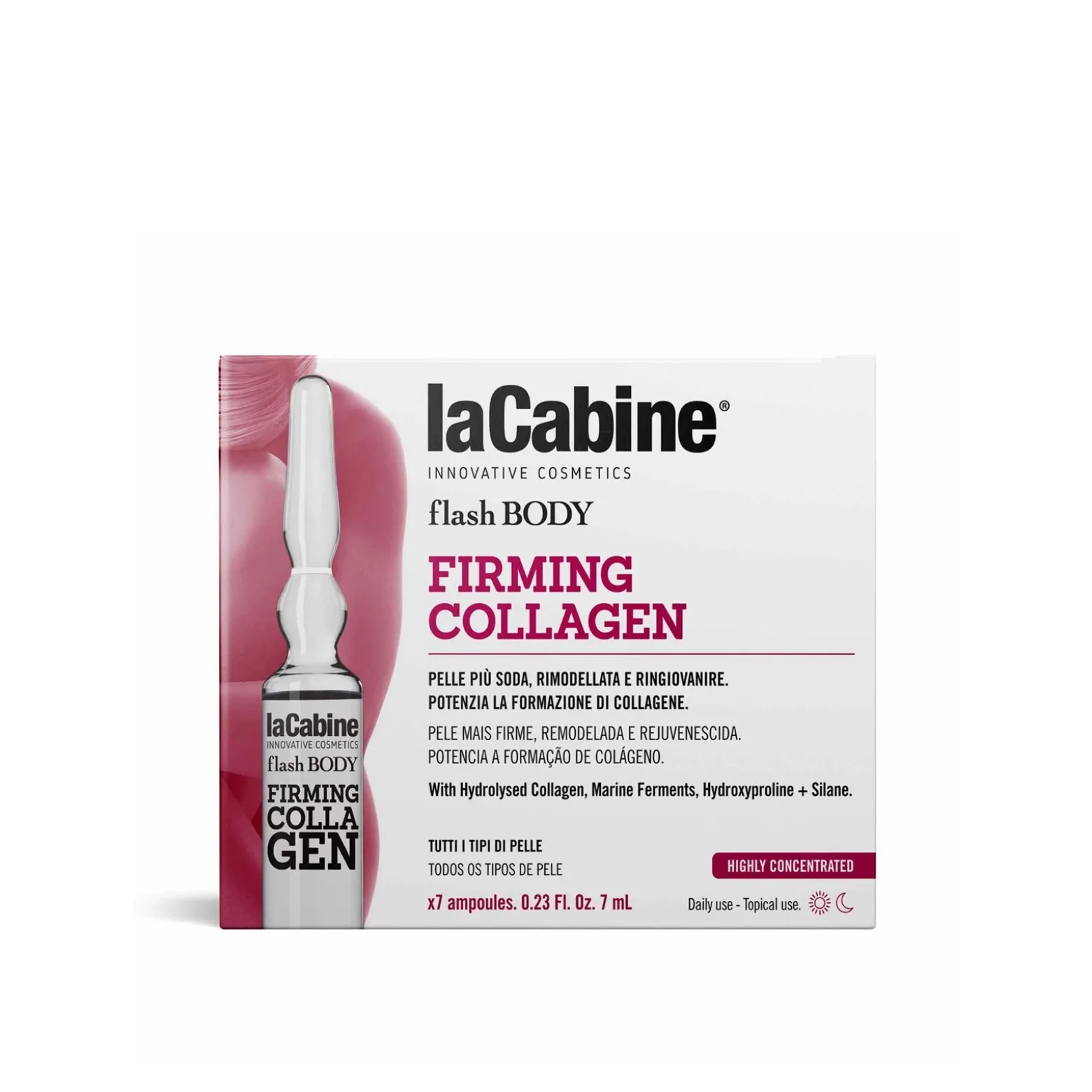 La Cabine Flash Body Firming Collagen Concentrated Ampoules 7x7ml (0.23 fl oz)