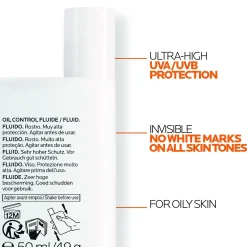La Roche-Posay Anthelios UVMune 400 Oil Control Fluid Sunscreen SPF50+ 50ml (1.7 fl oz)