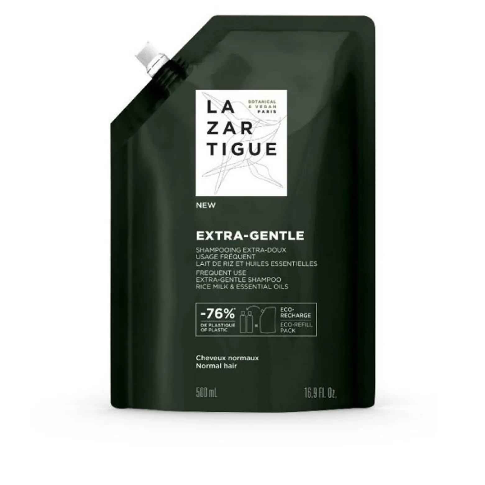 Lazartigue Extra-Gentle Frequent Use Shampoo Eco-Refill 500ml (16.9floz)