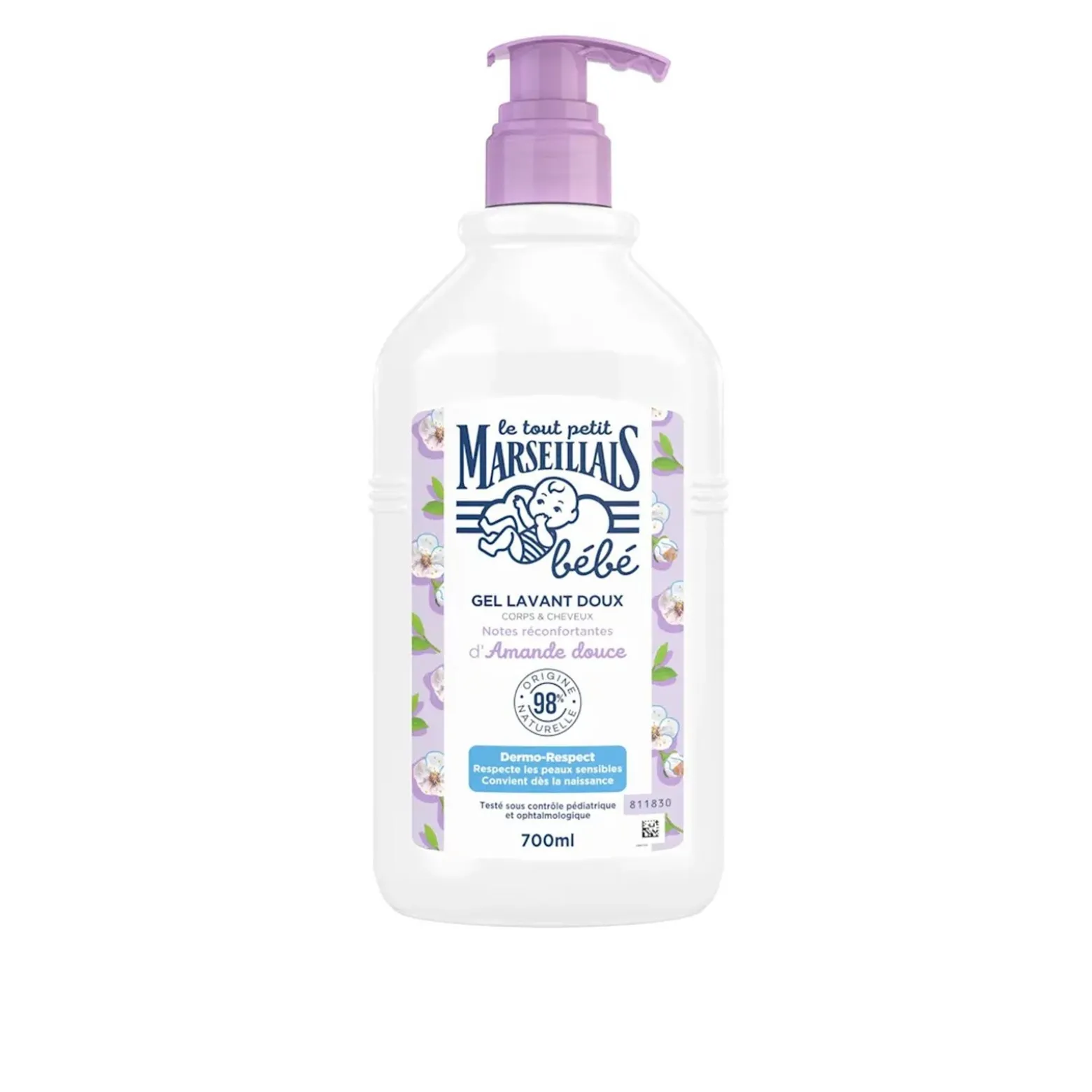 Le Petit Marseillais Baby Body & Hair Sweet Almond Gentle Cleansing Gel 700ml (23.66floz)