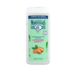 Le Petit Marseillais Extra Gentle Shower Cream with Organic Sweet Almond Milk 650ml (21.97floz)