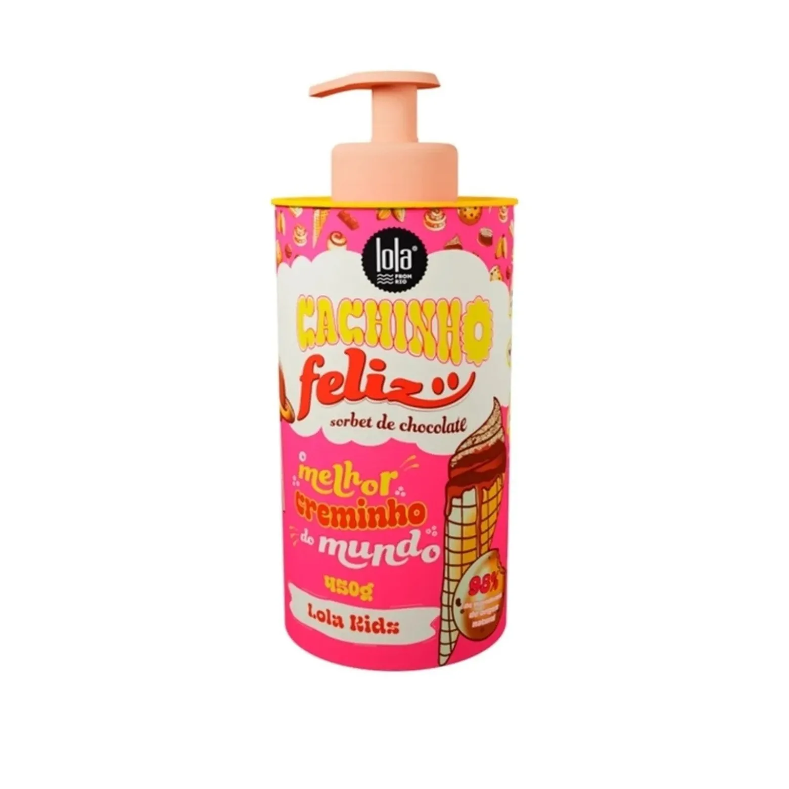 Lola Cosmetics Lola Kids Cachinho Feliz Detangling Cream Chocolate 450g (15.87oz)