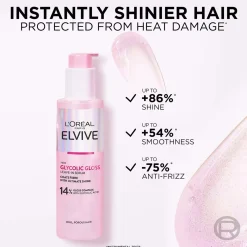 L'Oréal Paris Elvive Glycolic Gloss Leave-In Serum 150ml (5.07 fl oz)