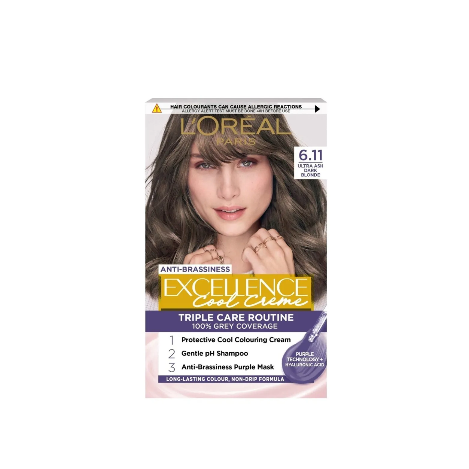 L'Oréal Paris Excellence Cool Creme Hair Dye 6.11 Ash Dark Blond