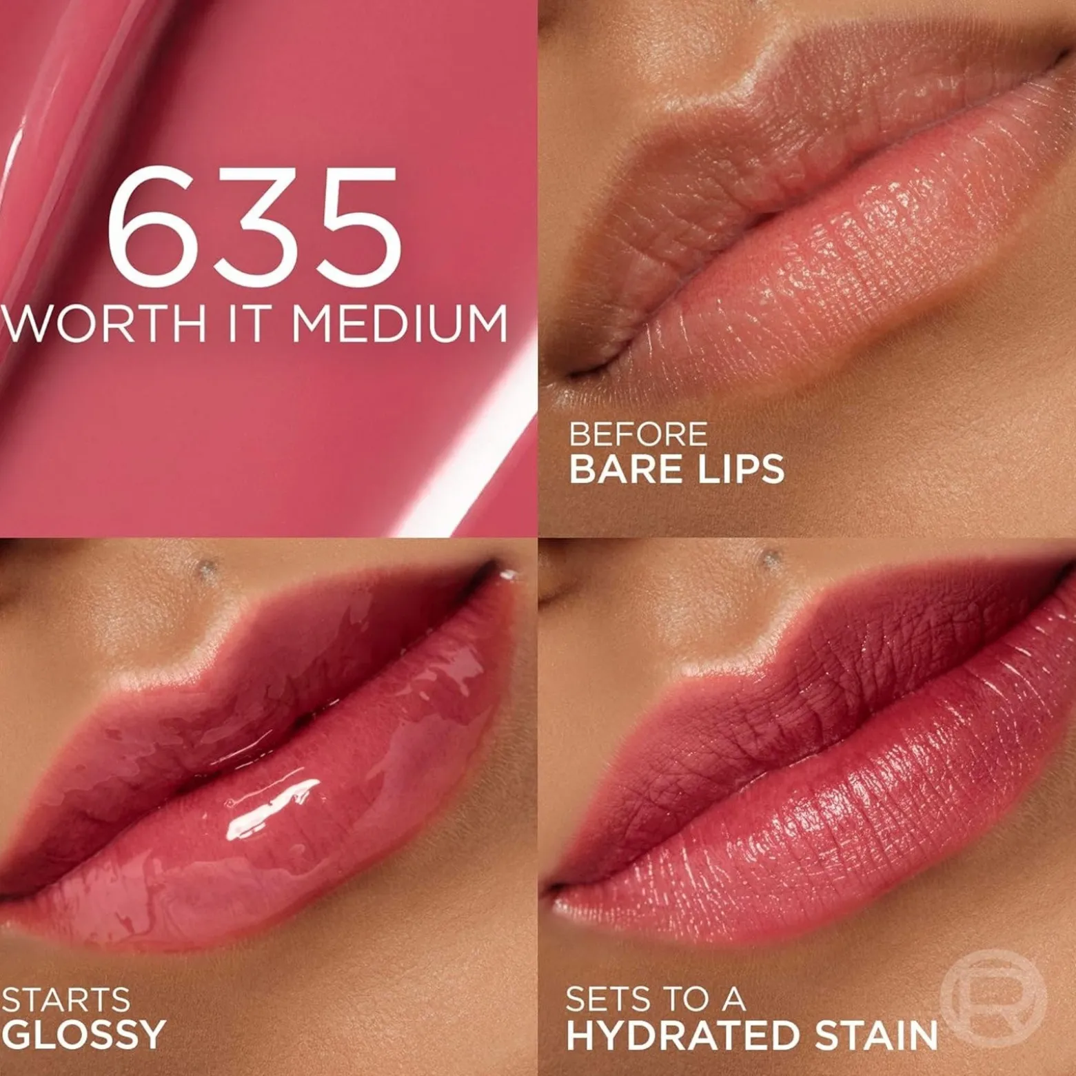 L'Oréal Paris Hyaluron Tint Lip Stain Serum 635 Worth It Medium 5ml (0.16floz)