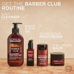 L'Oréal Paris Men Expert Barber Club Beard, Face & Hair Wash 200ml (6.76fl oz)