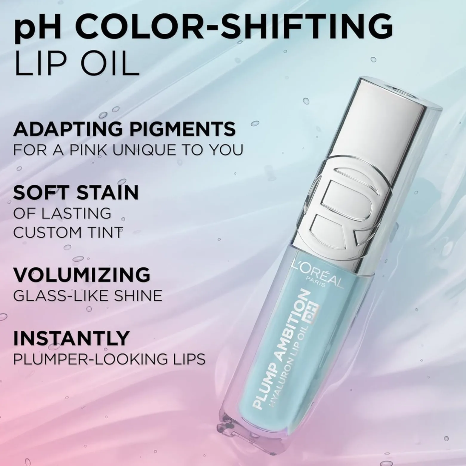 L'Oréal Paris Plump Ambition Hyaluron Lip Oil pH 114 Rosé 5ml (0.16floz)