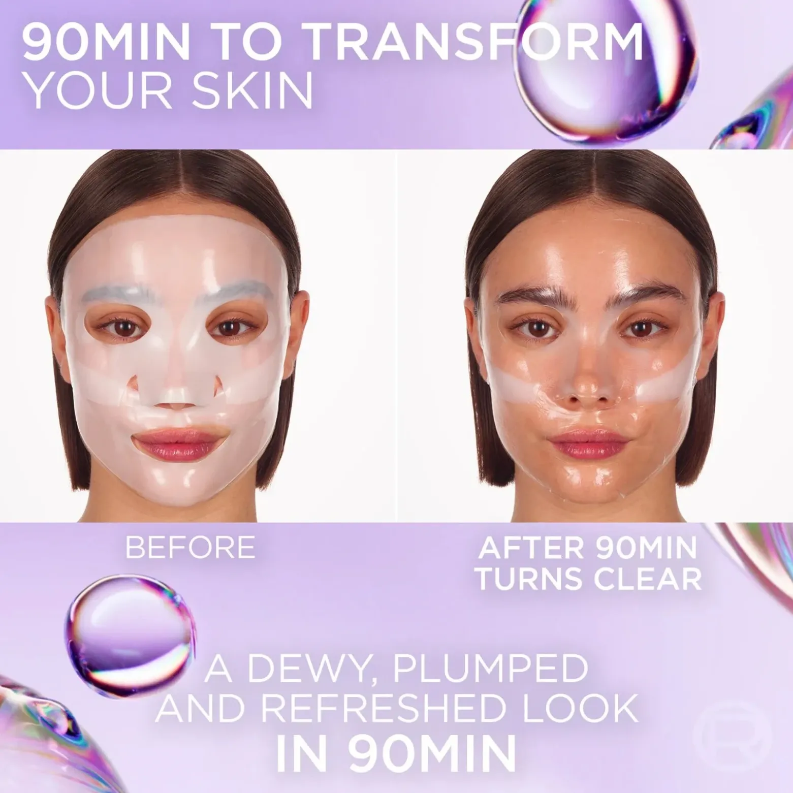L'Oréal Paris Revitalift Filler Glass Skin Hydrogel Glow Mask x1
