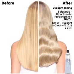 L'Oréal Professionnel Dia Light Hyaluronic Acidic Gloss Color Demi-Permanent Hair Dye 10.12 Platinum Ash Iridescent Blonde 60ml (2.02floz)