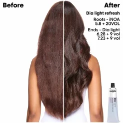 L'Oréal Professionnel Dia Light Hyaluronic Acidic Gloss Color Demi-Permanent Hair Dye 9.01 Very Light Blonde with Ash Tones 60ml (2.02floz)