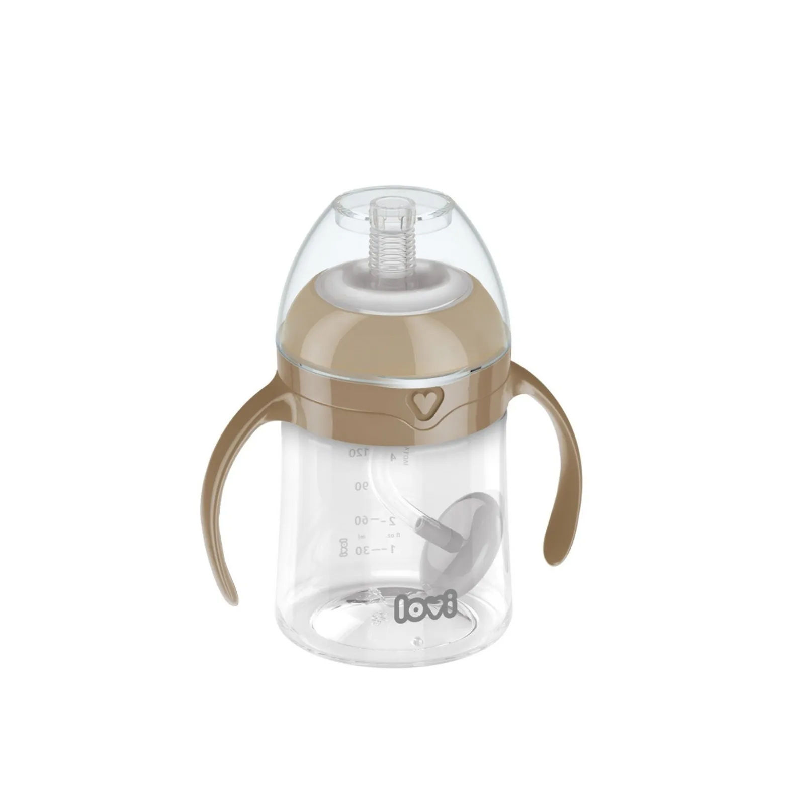 LOVI First Cup with Weighted Straw 6m+ Brown 150ml (5.07floz)