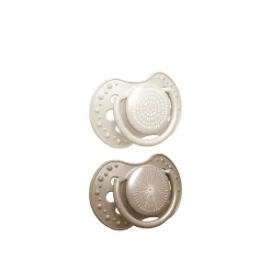 LOVI Harmony Girl Silicone Dynamic Soother 3-6m Beige x2