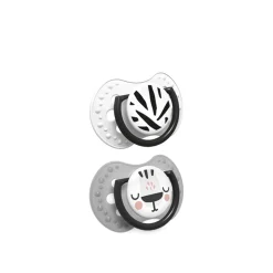 LOVI Salt & Pepper Silicone Dynamic Soother 18m+ x2