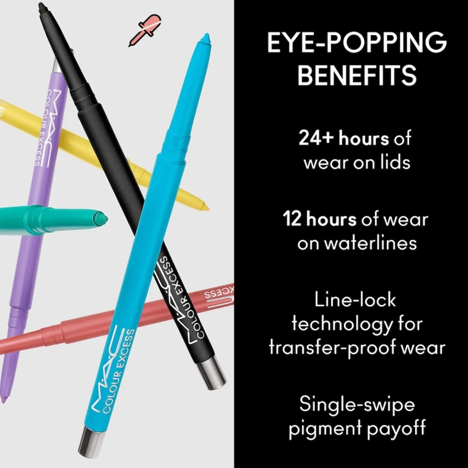 M.A.C Cosmetics Color Excess Gel Pencil Eyeliner Perpetual Shock! 0.35g (0.01oz)