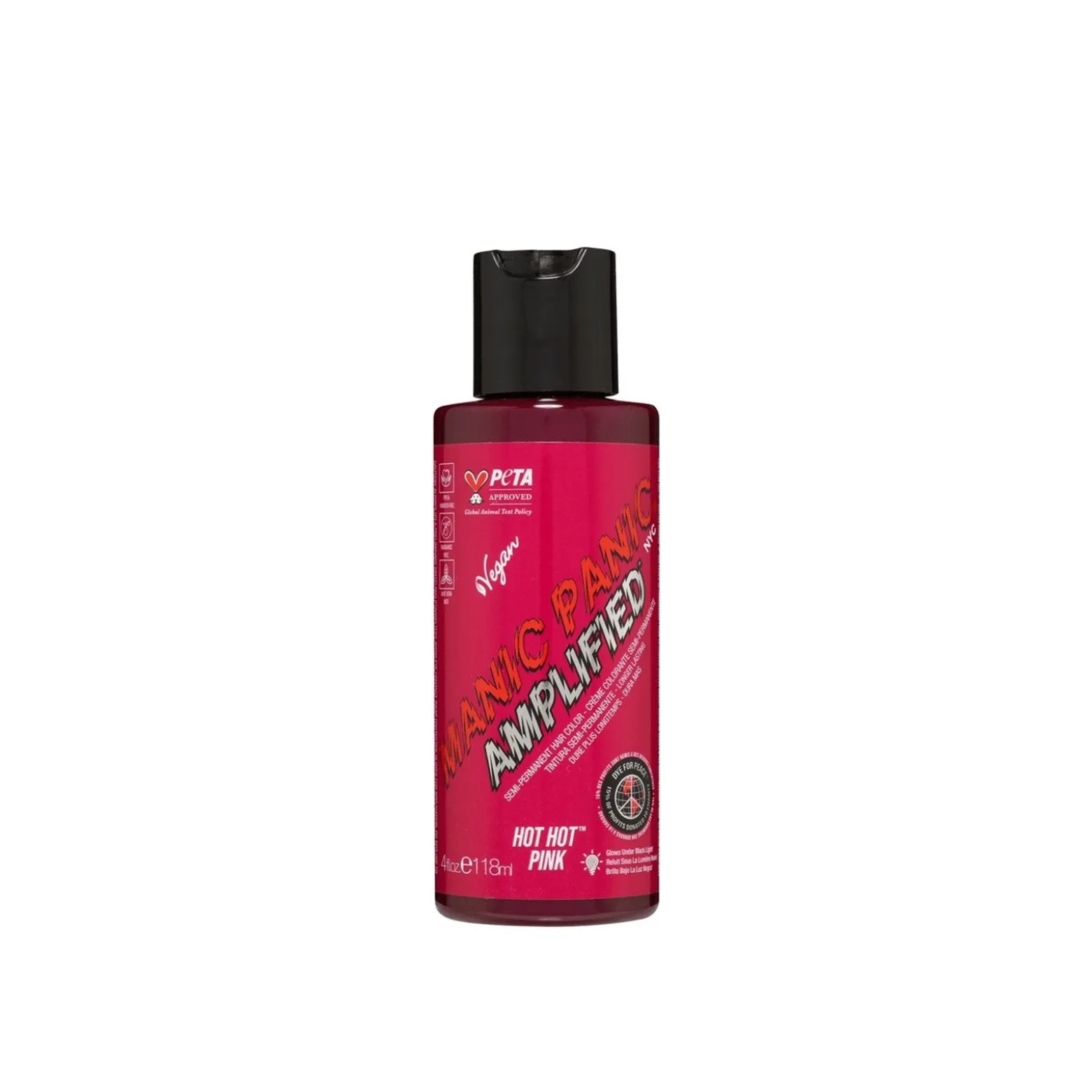 Manic Panic Amplified Semi-Permanent Hair Color Hot Hot Pink 118ml (4floz)