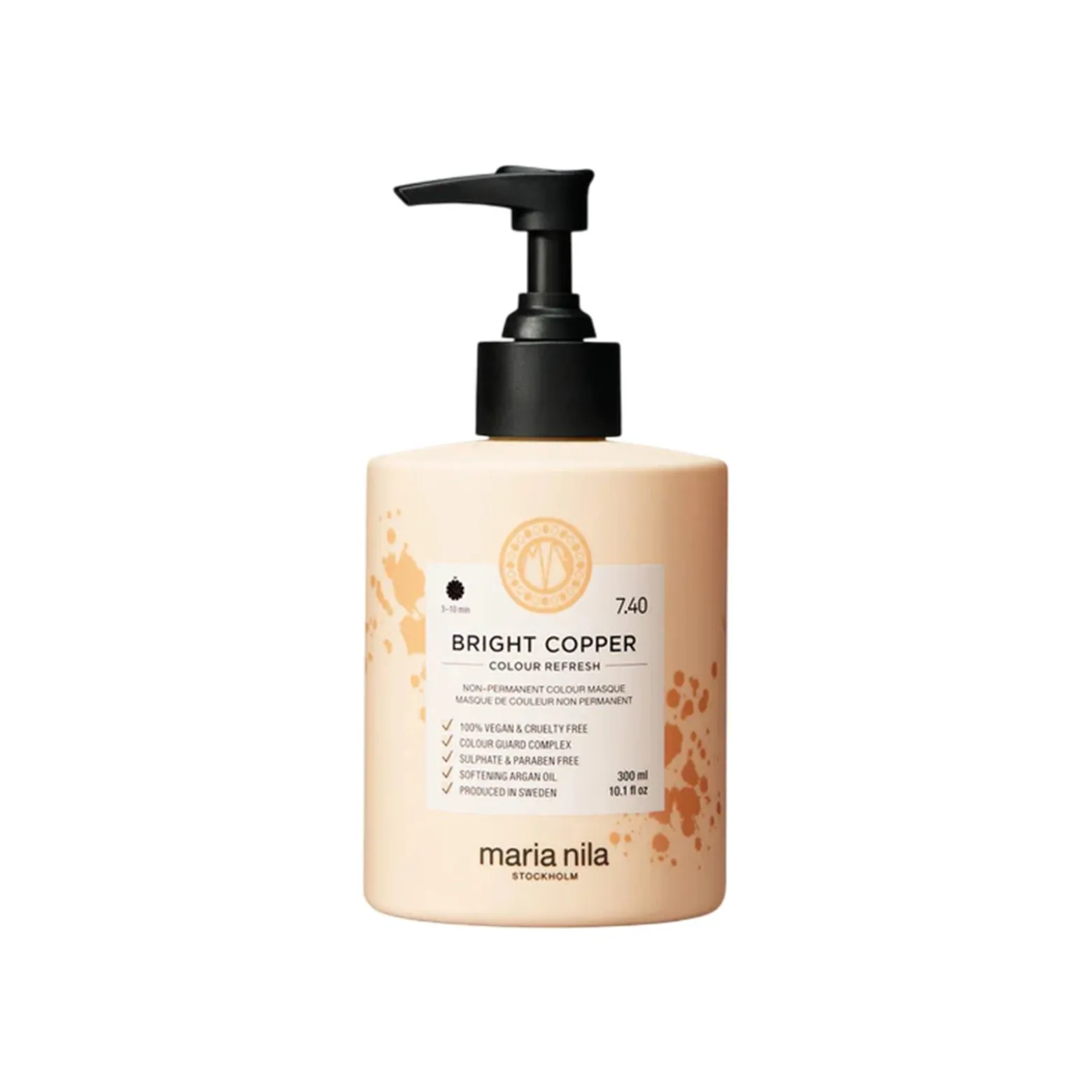 Maria Nila Color Refresh Non-Permanent Color Mask 7.40 Bright Copper 300ml (10.1floz)