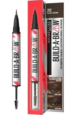 Maybelline Build-A-Brow 2-In-1 Brow Pen + Sealing Gel 262 Black Brown