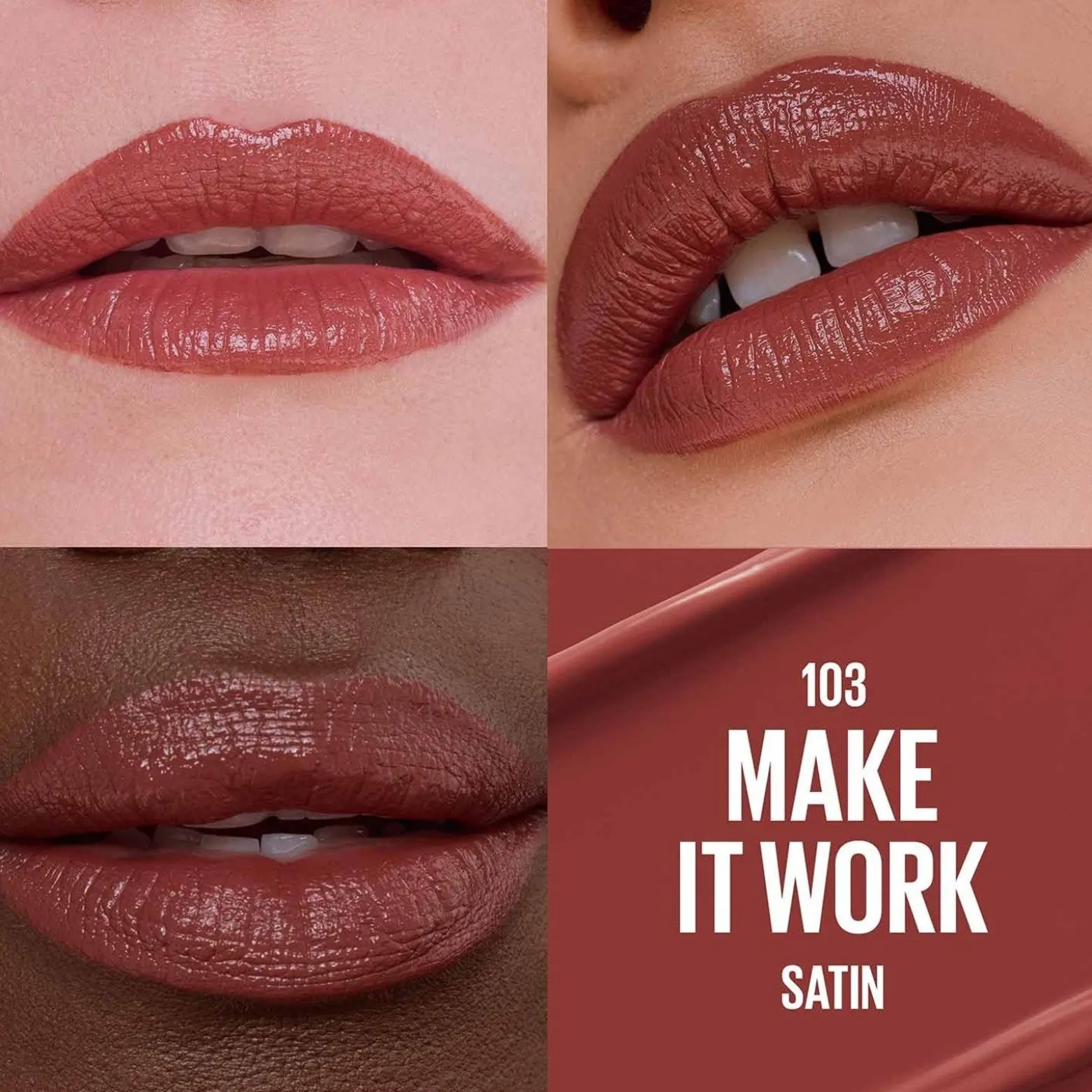 Maybelline Moisturizing Serum Satin Lipstick 103 Make It Work