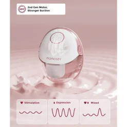 Momcozy M6 Mobile Style™ Hands-Free Single Breast Pump Cozy Red