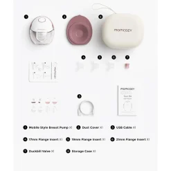 Momcozy M6 Mobile Style™ Hands-Free Single Breast Pump Cozy Red