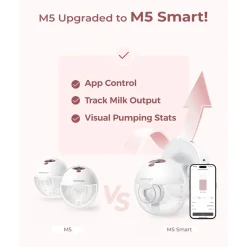 Momcozy M5 Wearable Single Breast Pump Quill Grey