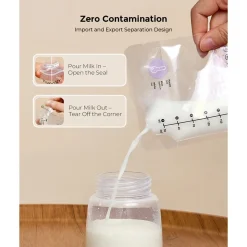 Momcozy TEMP-Sensing Breast Milk Storage Bags 180ml x120 (6.08flozx120)