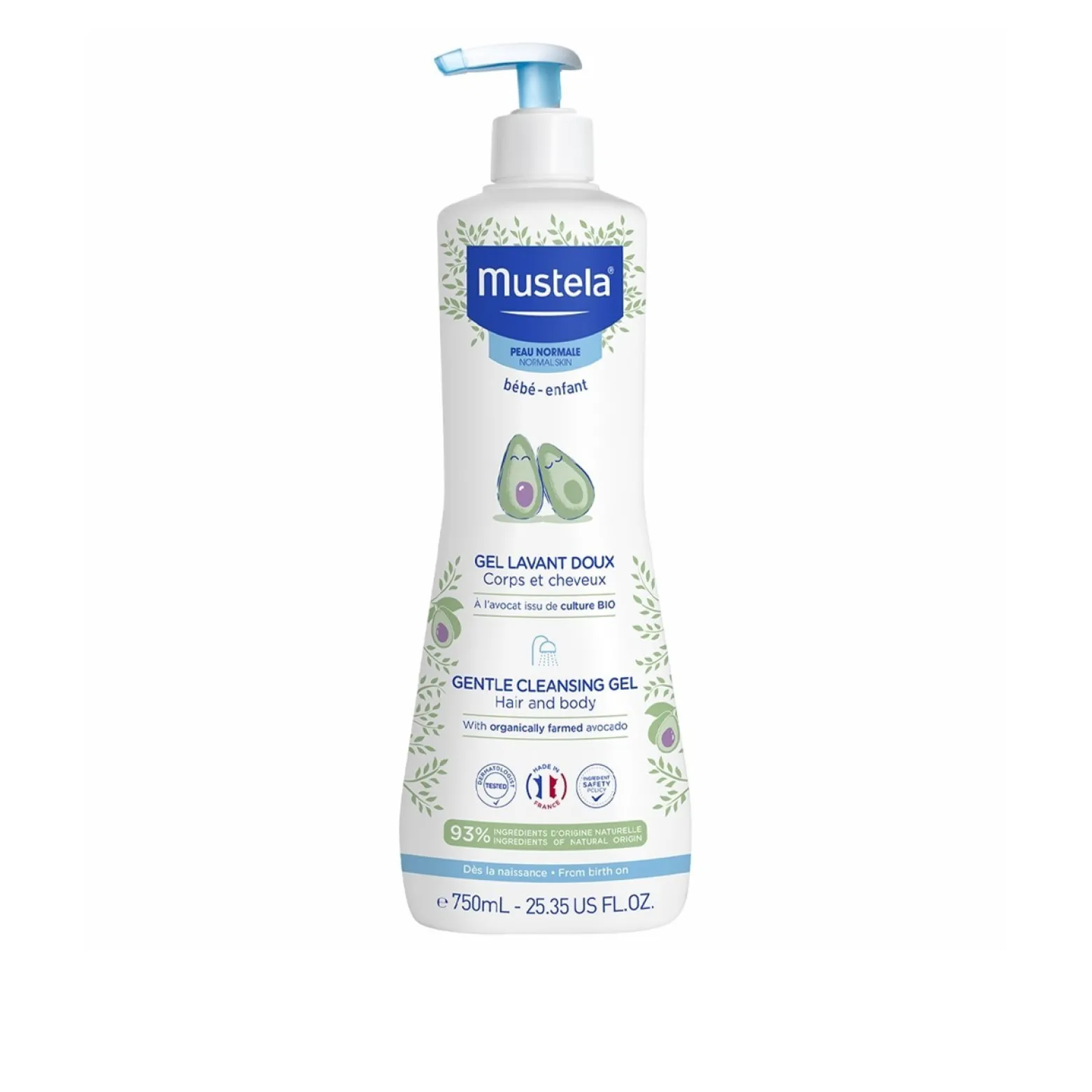 Mustela Baby Gentle Cleansing Gel Hair&Body 750ml (25.35floz)