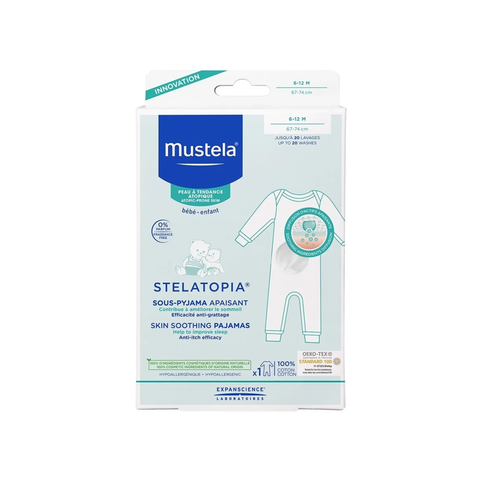 Mustela Stelatopia Skin Soothing Pajamas 6-12 Months x1
