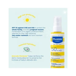 Mustela Sun High Protection Sun Spray SPF50 Sunscreen 200ml (6.76fl.oz.)