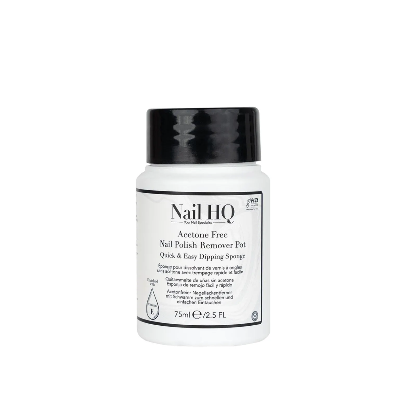 Nail HQ Acetone Free Nail Polish Remover Sponge 75ml (2.5floz)