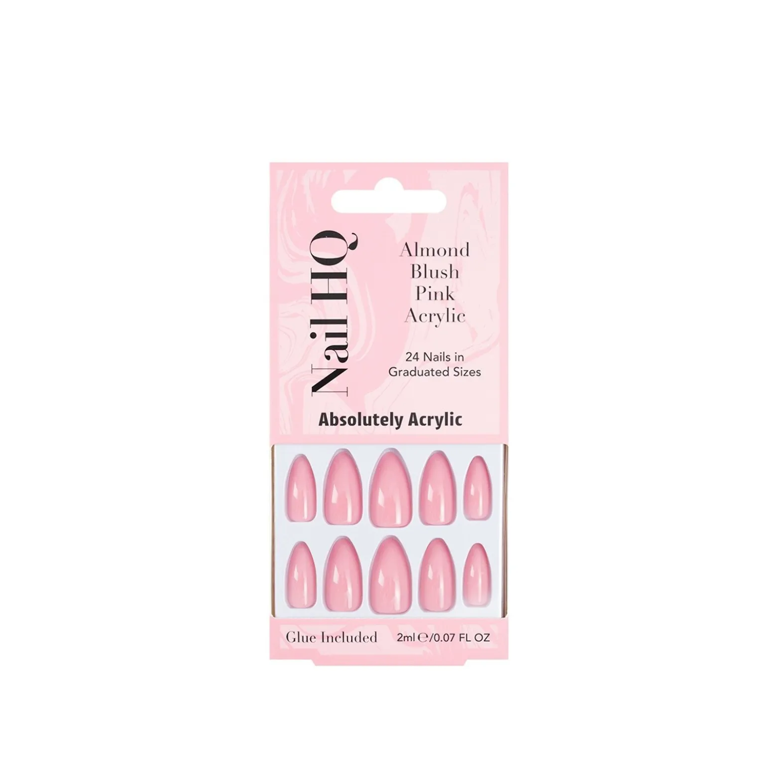 Nail HQ Almond Blush Pink Acrylic Nails x24
