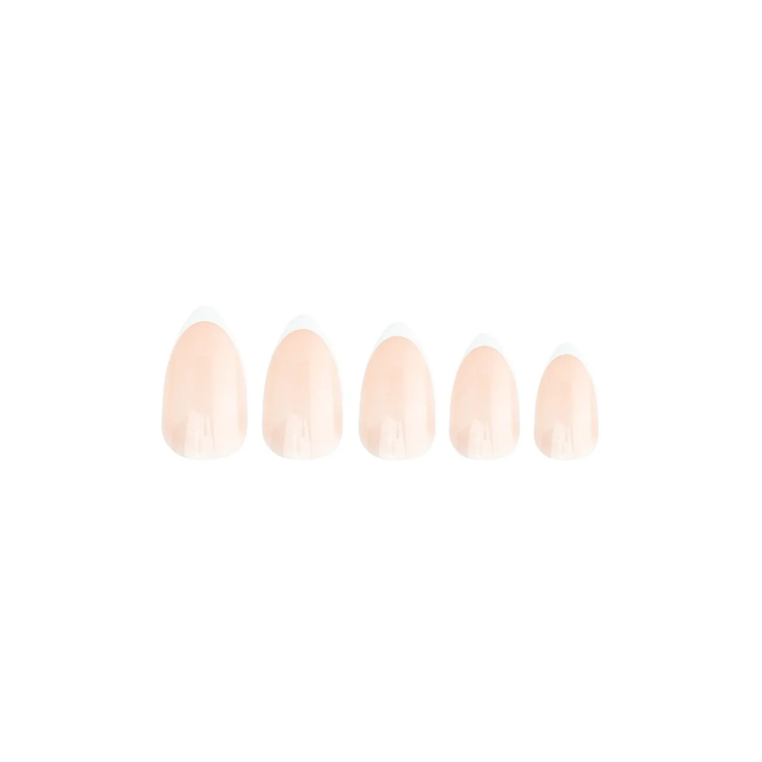 Nail HQ Almond Glossy French Nails x24