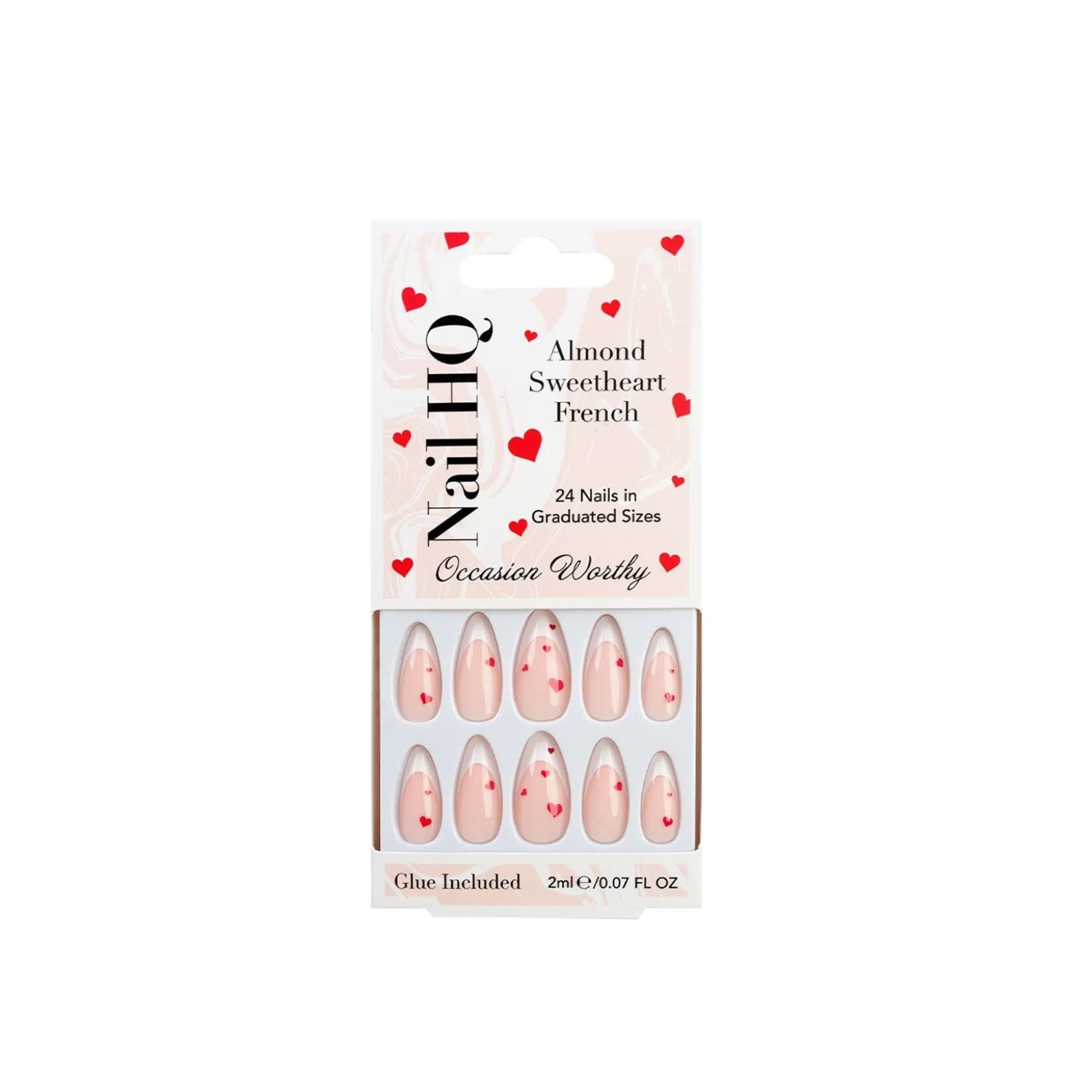 Nail HQ Almond Sweetheart French Nails x24