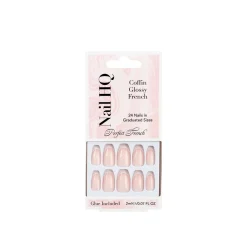 Nail HQ Coffin Glossy French Nails x24