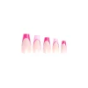 Nail HQ Coffin Pink Contrast French Nails x24