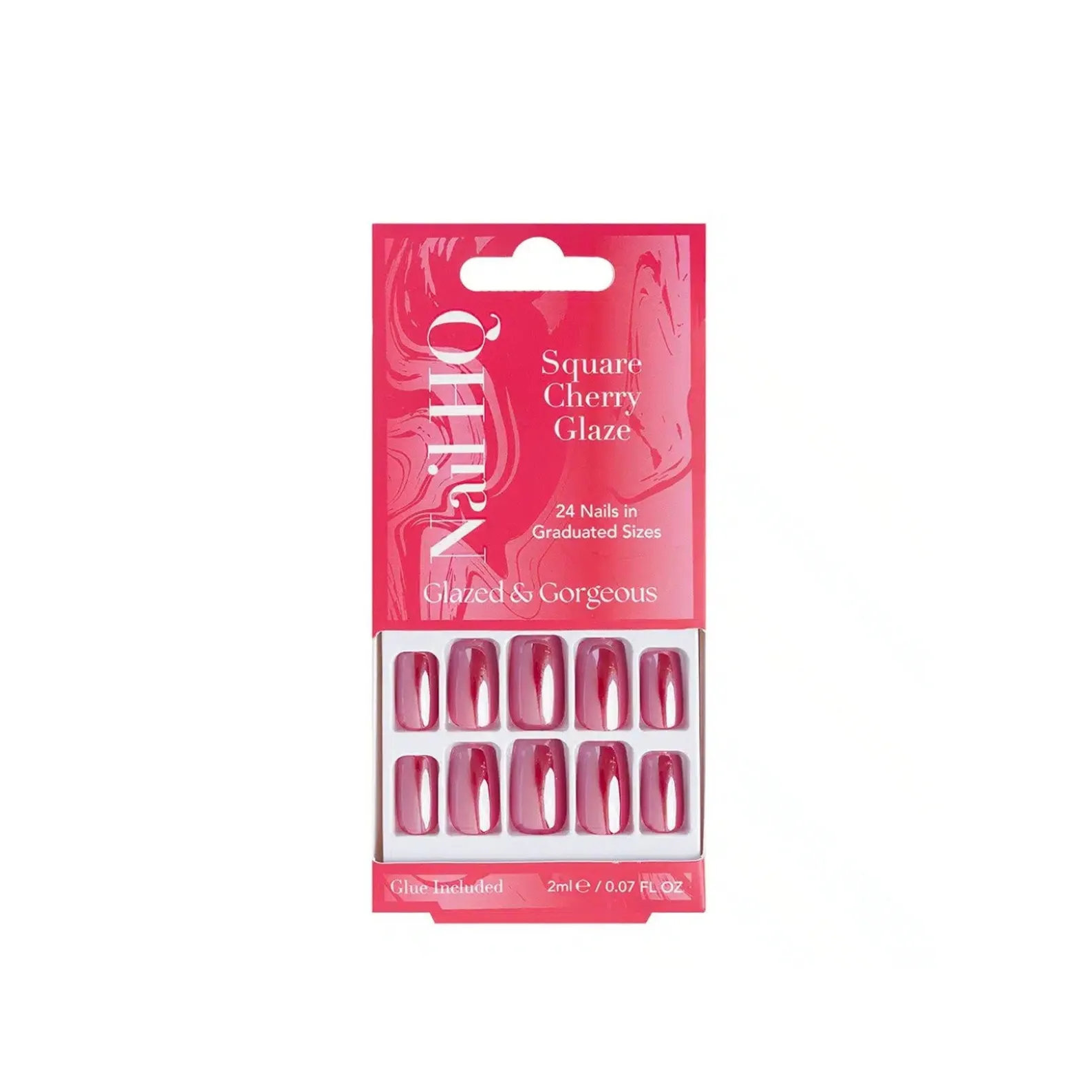 Nail HQ Glazed & Gorgeous Square Cherry Glaze Nails x24