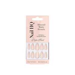 Nail HQ Perfect French Almond Matte French Nails x24