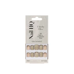 Nail HQ Square Utterly Olive Nails x24