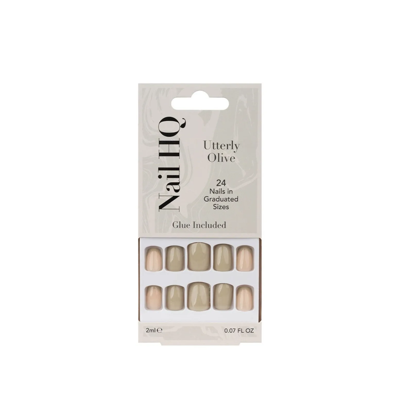 Nail HQ Square Utterly Olive Nails x24