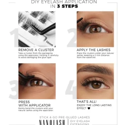 Nanolash DIY Eyelash Extensions Stick & Go Pre-Glued Lashes Classy