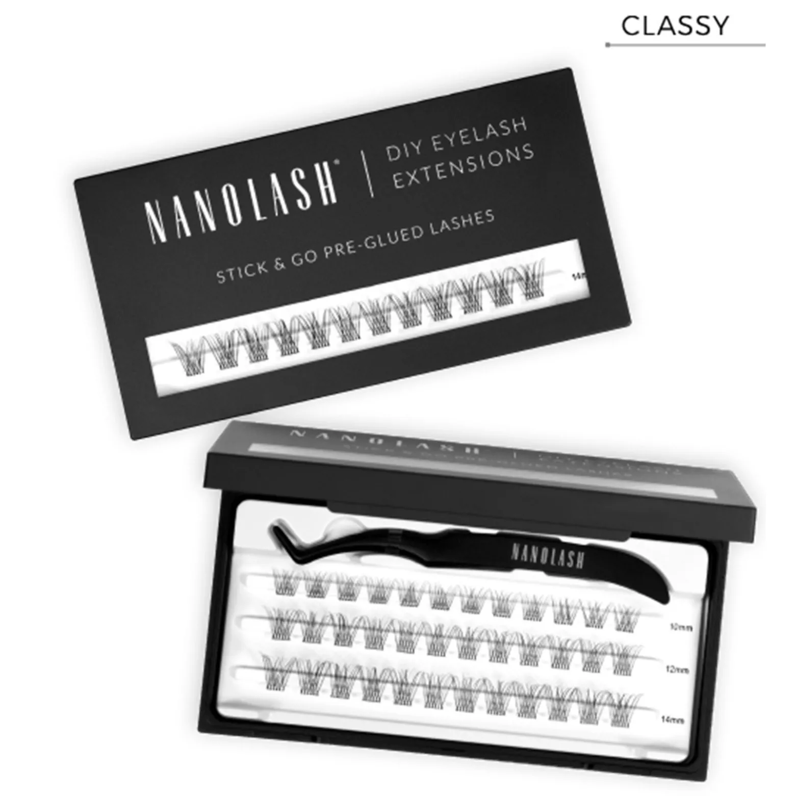 Nanolash DIY Eyelash Extensions Stick & Go Pre-Glued Lashes Classy