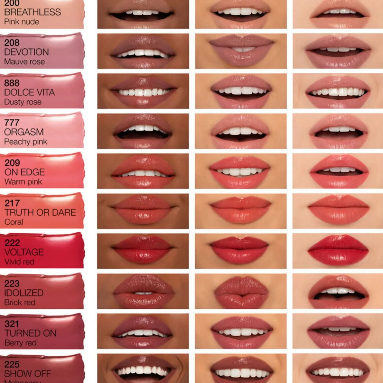NARS Cosmetics Afterglow Sensual Shine Lipstick 777 Orgasm 1.5g (0.05oz)
