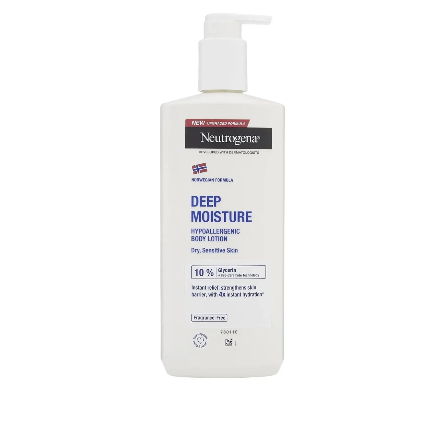 Neutrogena Deep Moisture Hypoallergenic Body Lotion Fragrance-Free 750ml (25.3floz)