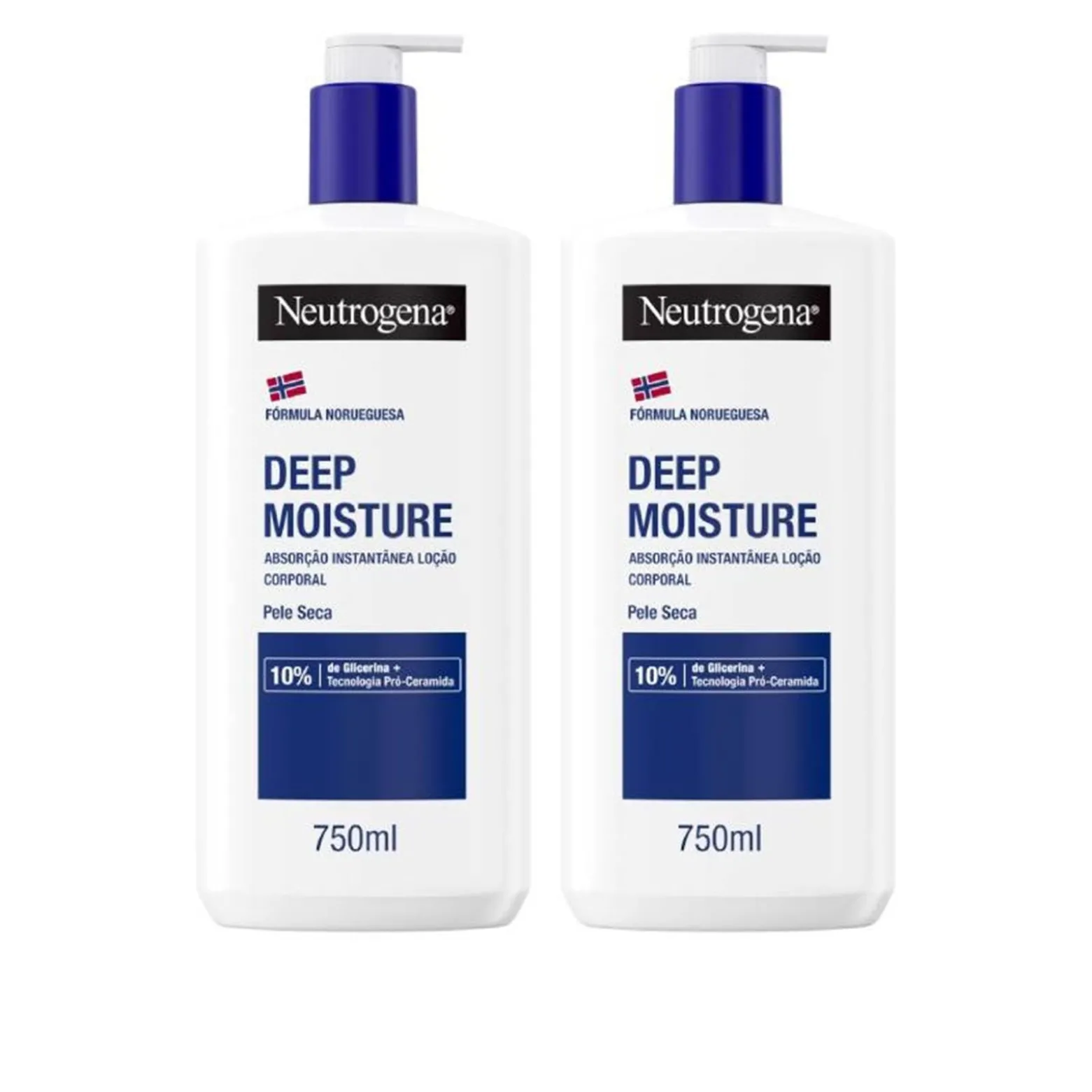Neutrogena Deep Moisture Body Lotion Dry Skin 750ml x2 (25.36floz x2)