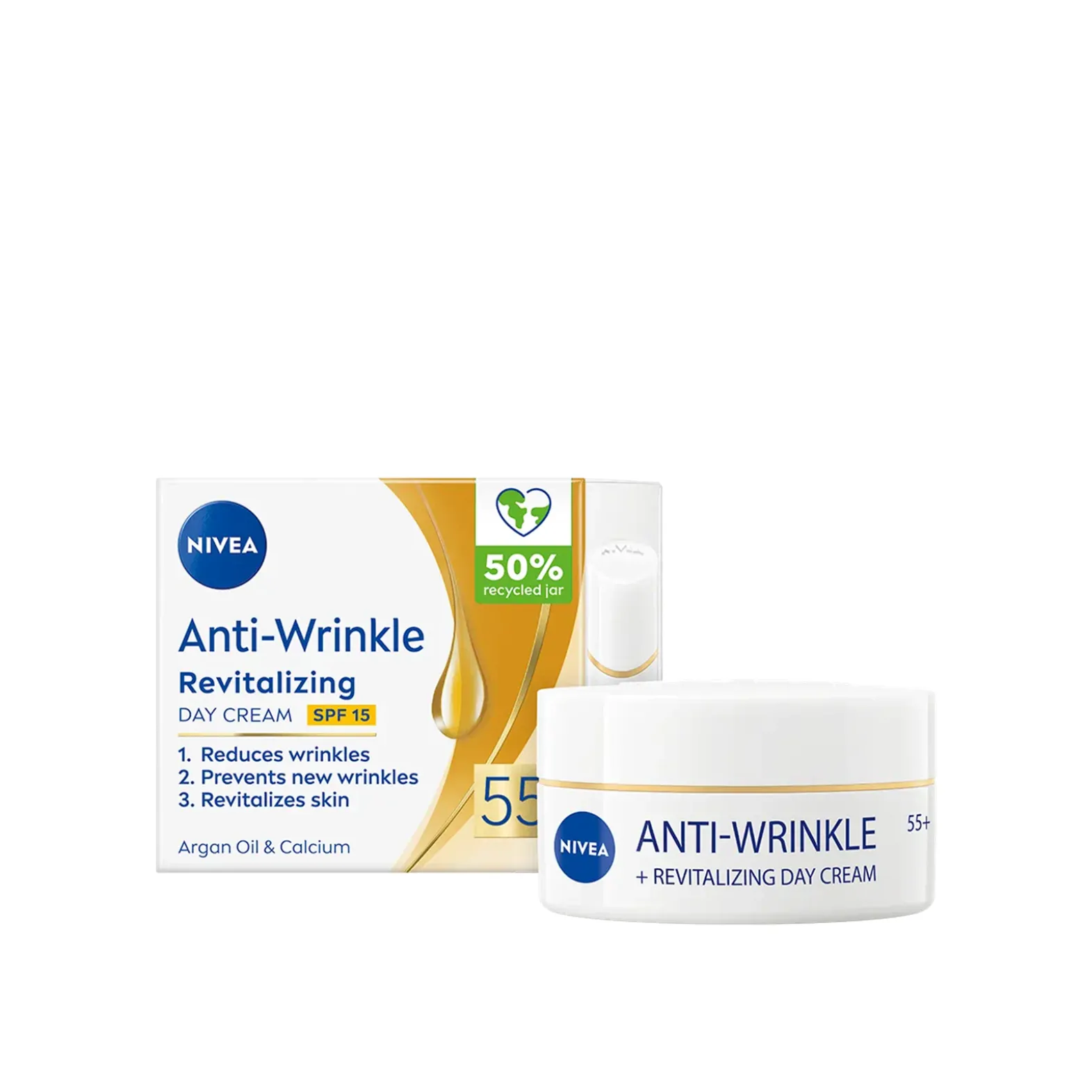 Nivea Anti-Wrinkle Revitalizing Day Cream 55+ SPF15 50ml (1.69floz)